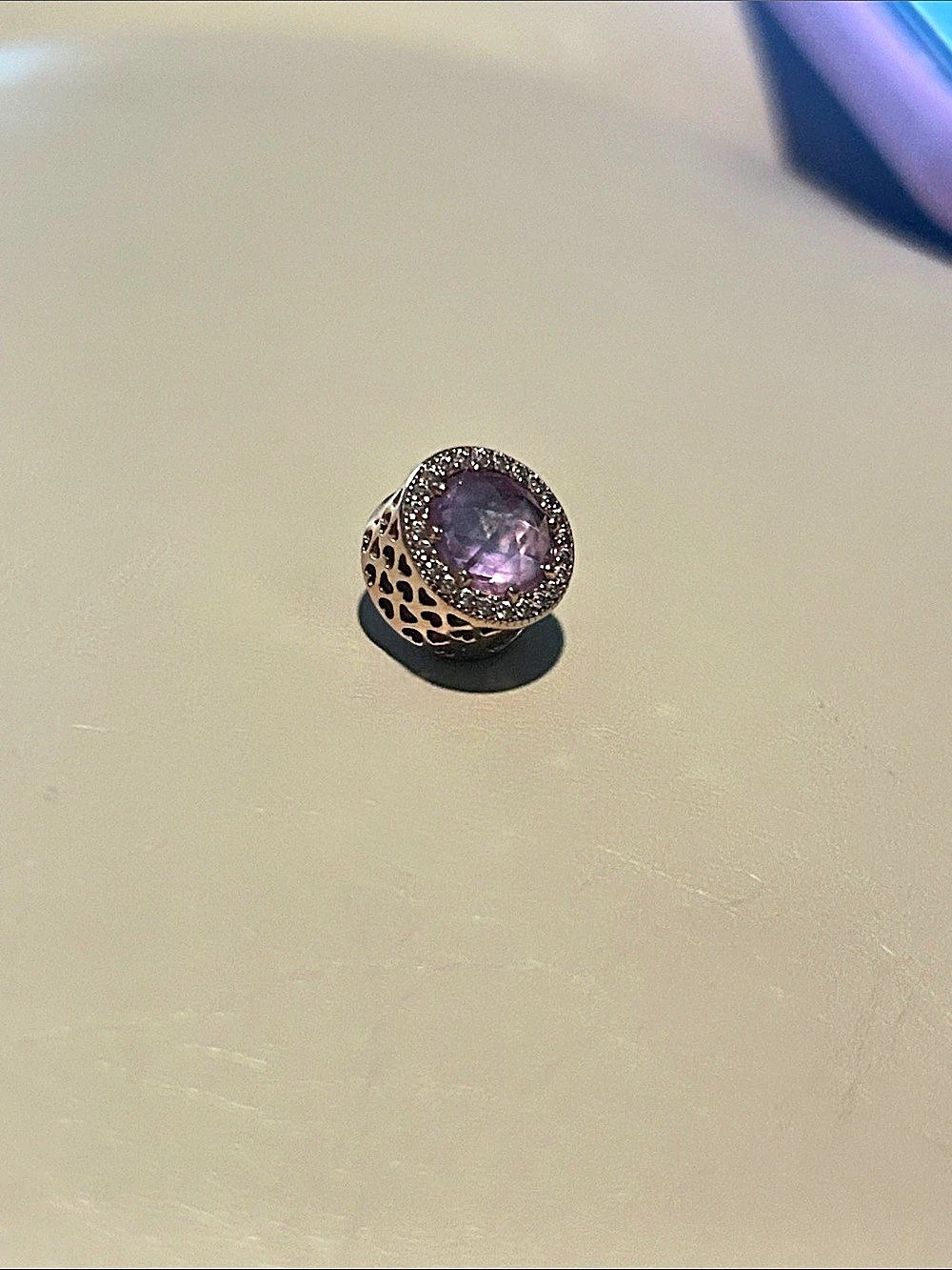 Purple Stone Statement charm Like New
